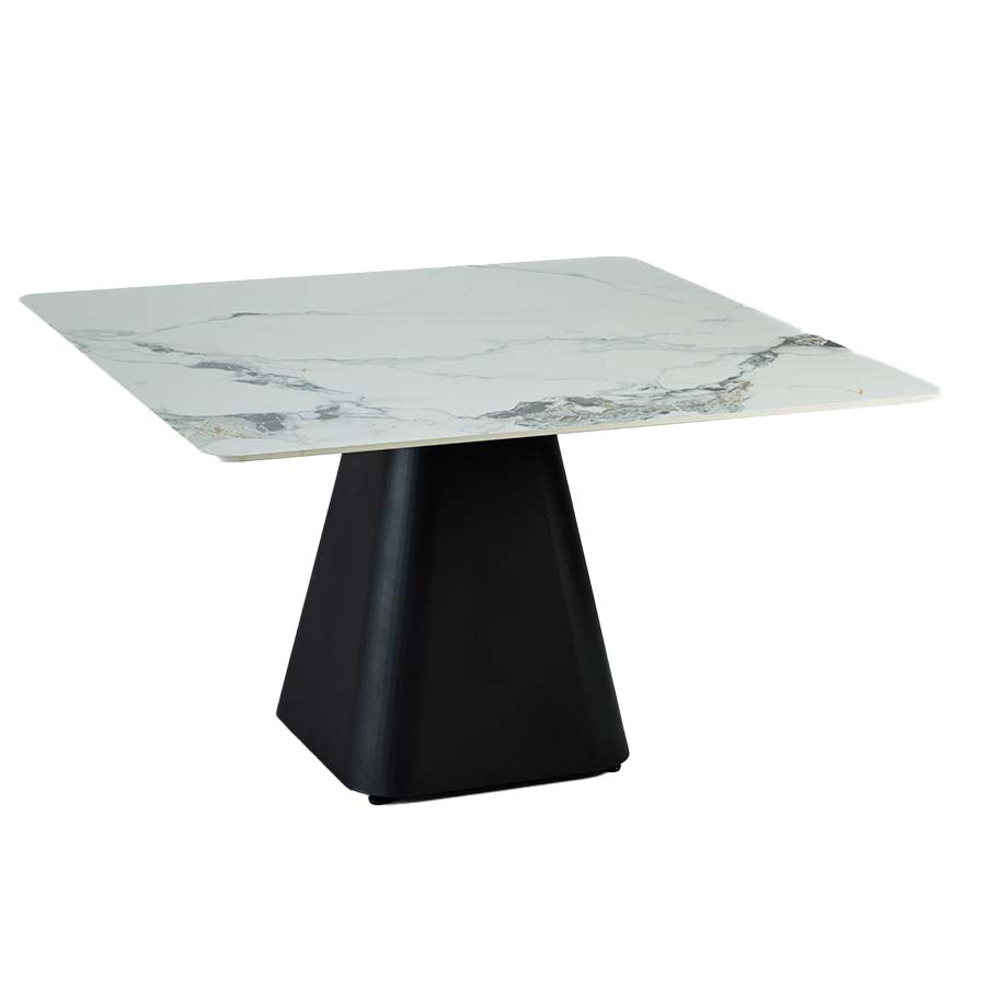 Mesa de comedor cuadrada Caesar top tipo marmol