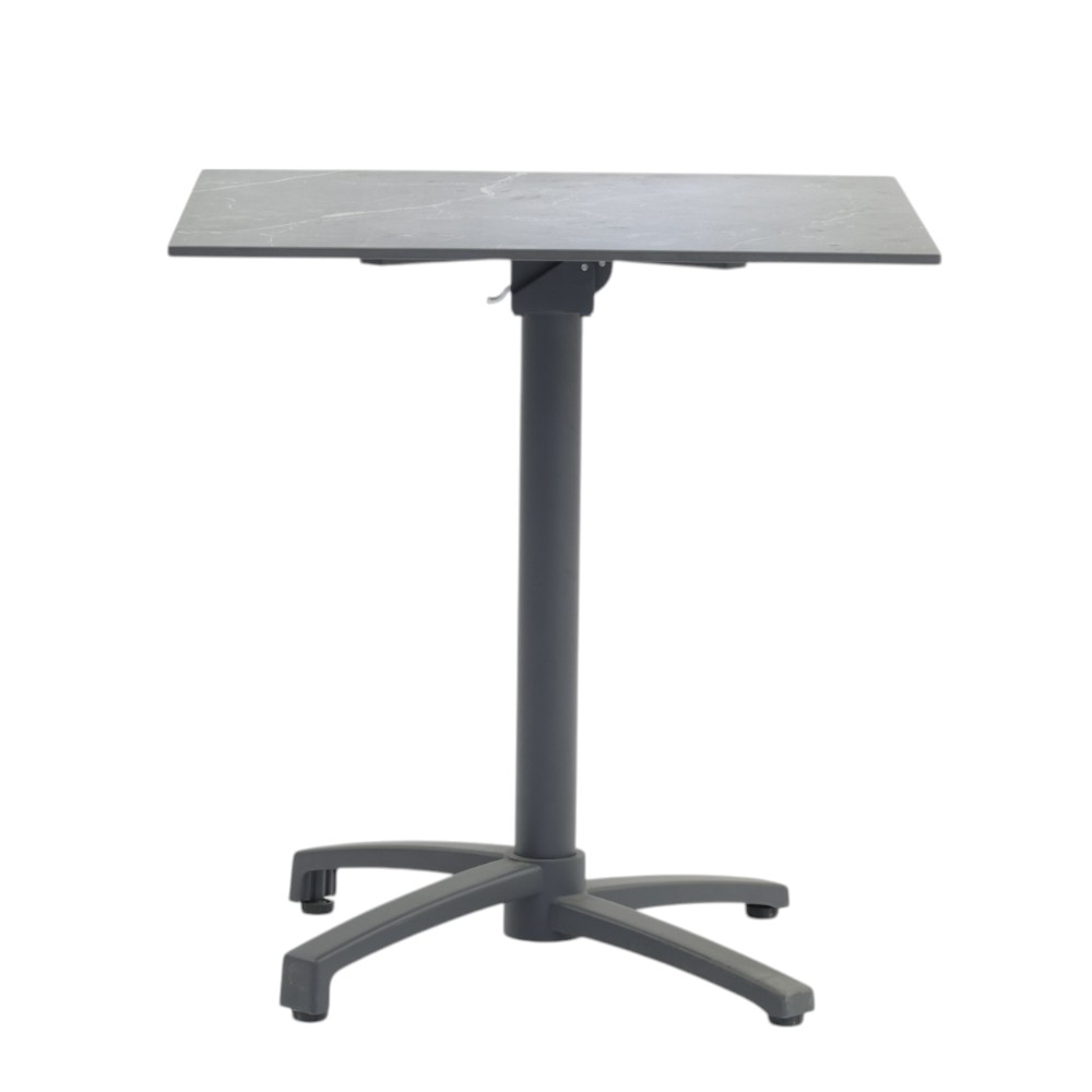 Mesa comedor cuadrada 73x73 de aluminio charcoal