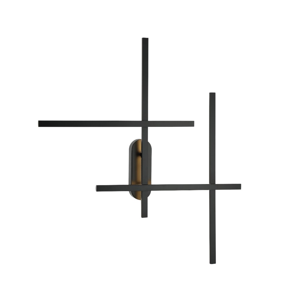 Lámpara led de pared Nebula black con luz cálida 42W