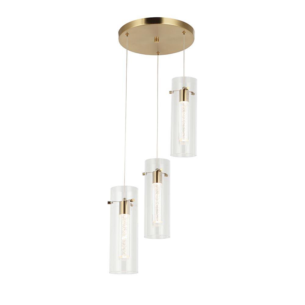Lámpara LED colgante Shimmer gold con luz cálida 17W