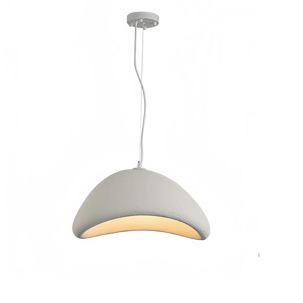 Lámpara colgante E27 Milán 40 de resina blanca