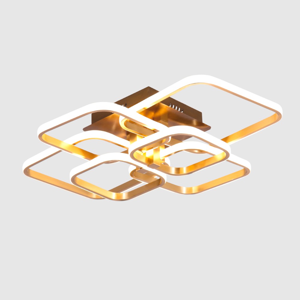 Lámpara LED de tumbado Ava gold con luz cálida 55W