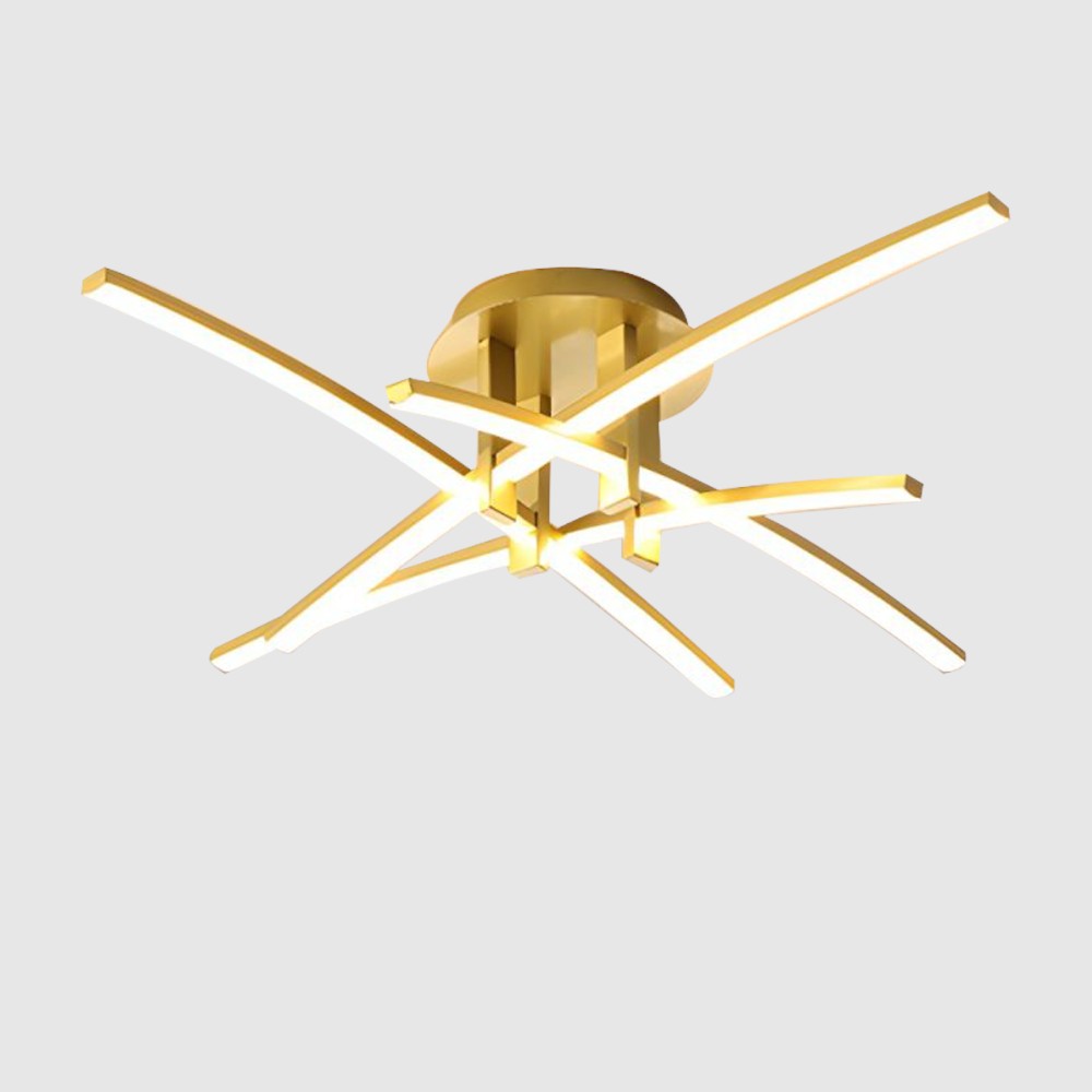Lámpara LED de tumbado Cross gold con luz cálida 60W