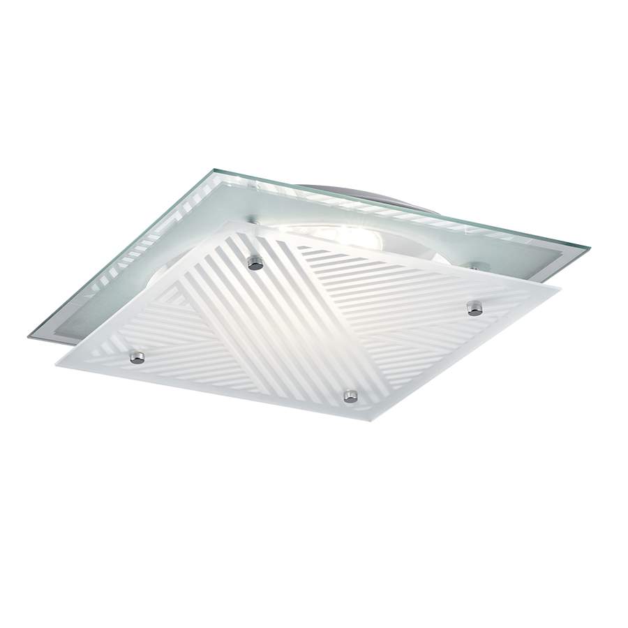 Plafón cuadrado 23cm Rayas para módulo led