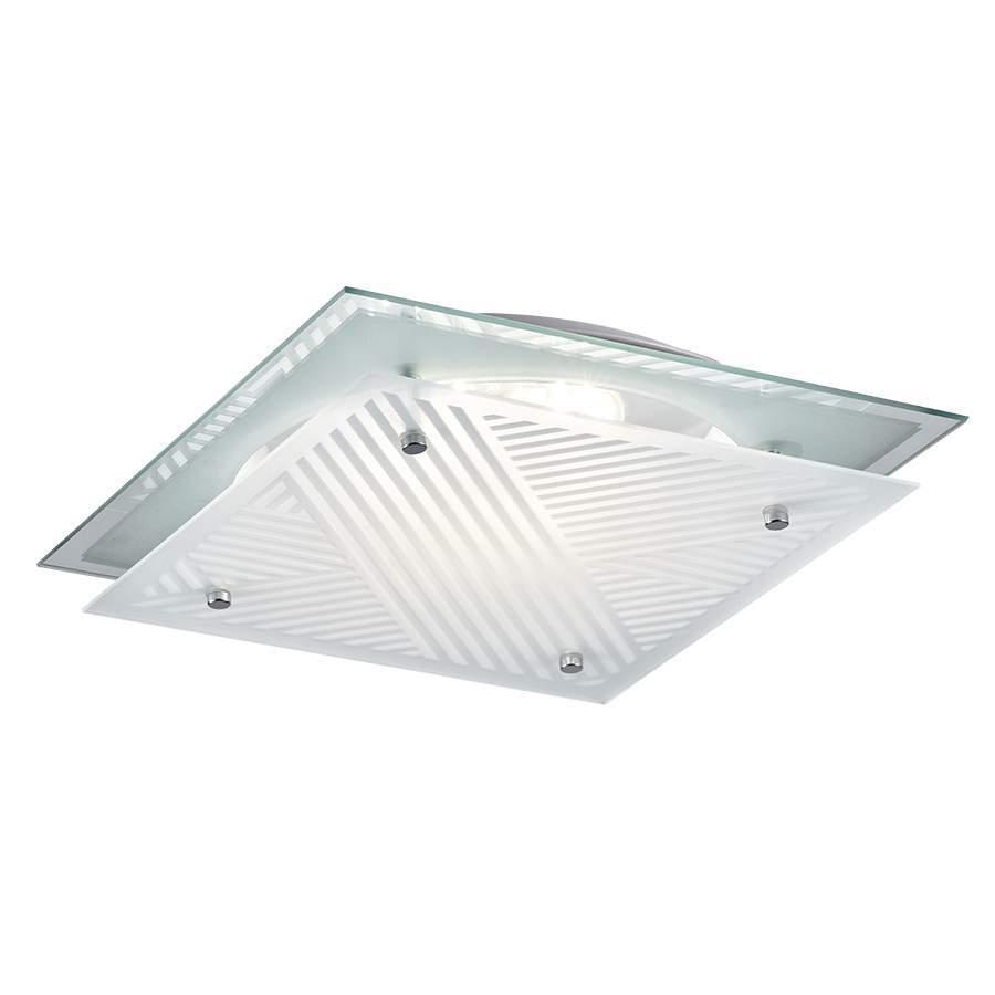 Plafón cuadrado 31cm Rayas para módulo led