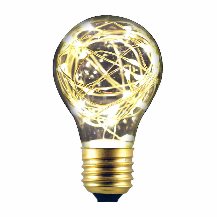 Foco led A60 base E27 Glimmer 1.5W vidrio transparente