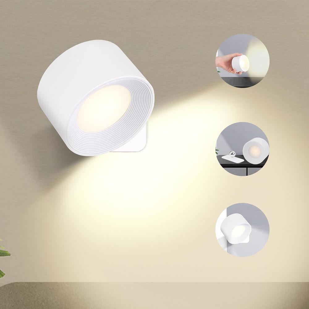 Lámpara recargable magnetica blanca c/led 3CCT dimerizable