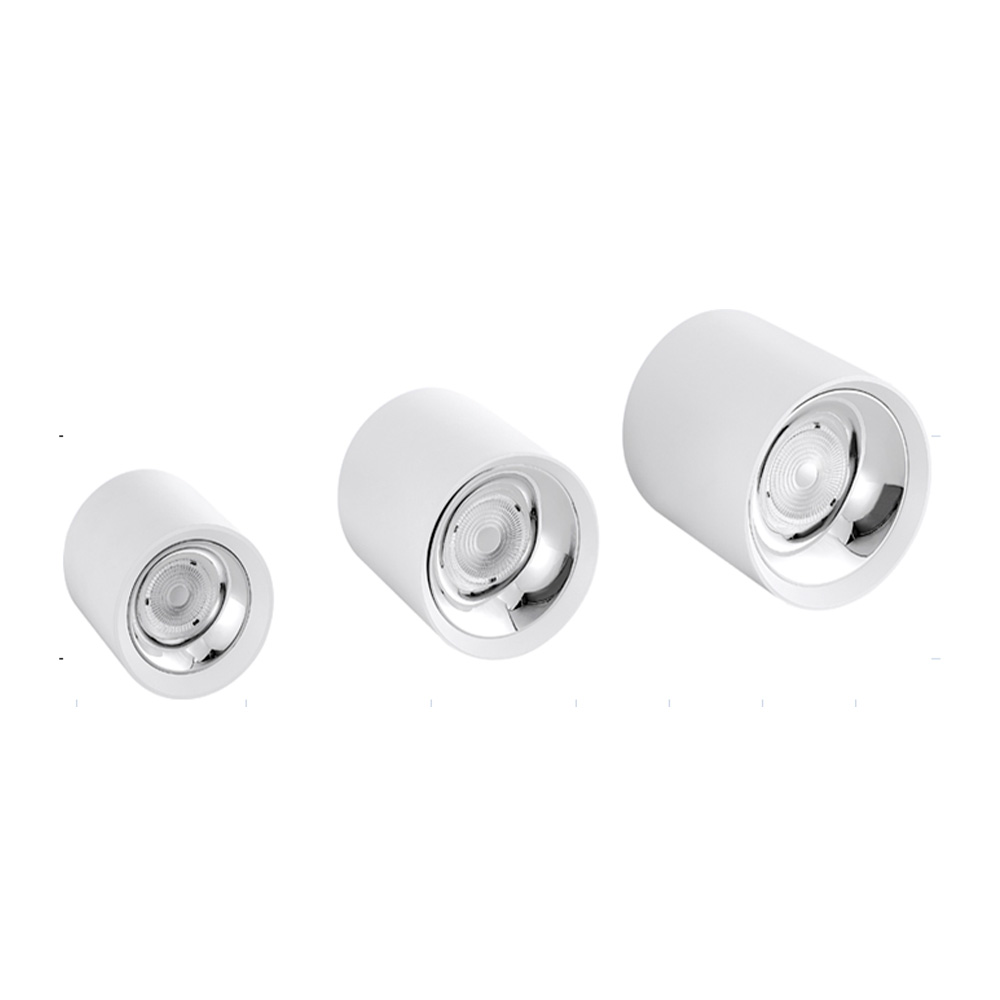 Luminaria LED cilindrica sobrepuesta blanca 4000K