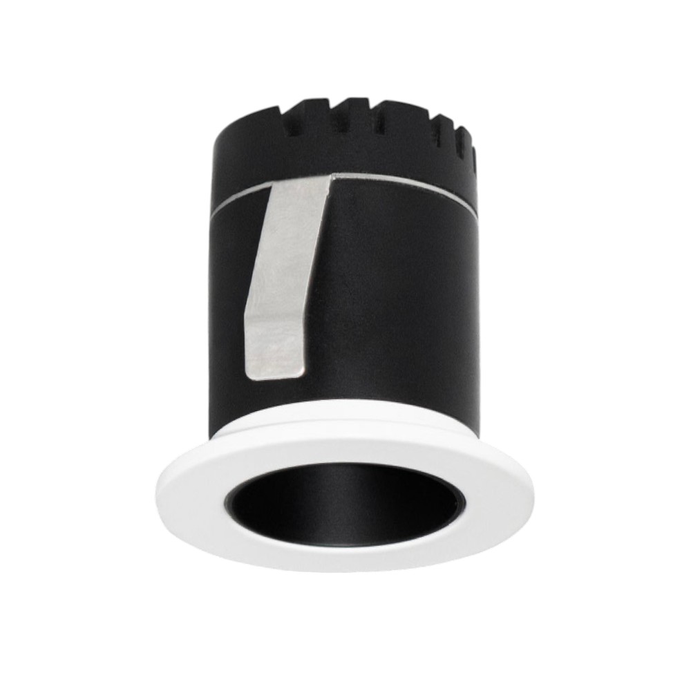 Mini ODB LED redondo fijo Dot blanco/negro 3W 3000K Ø37mm