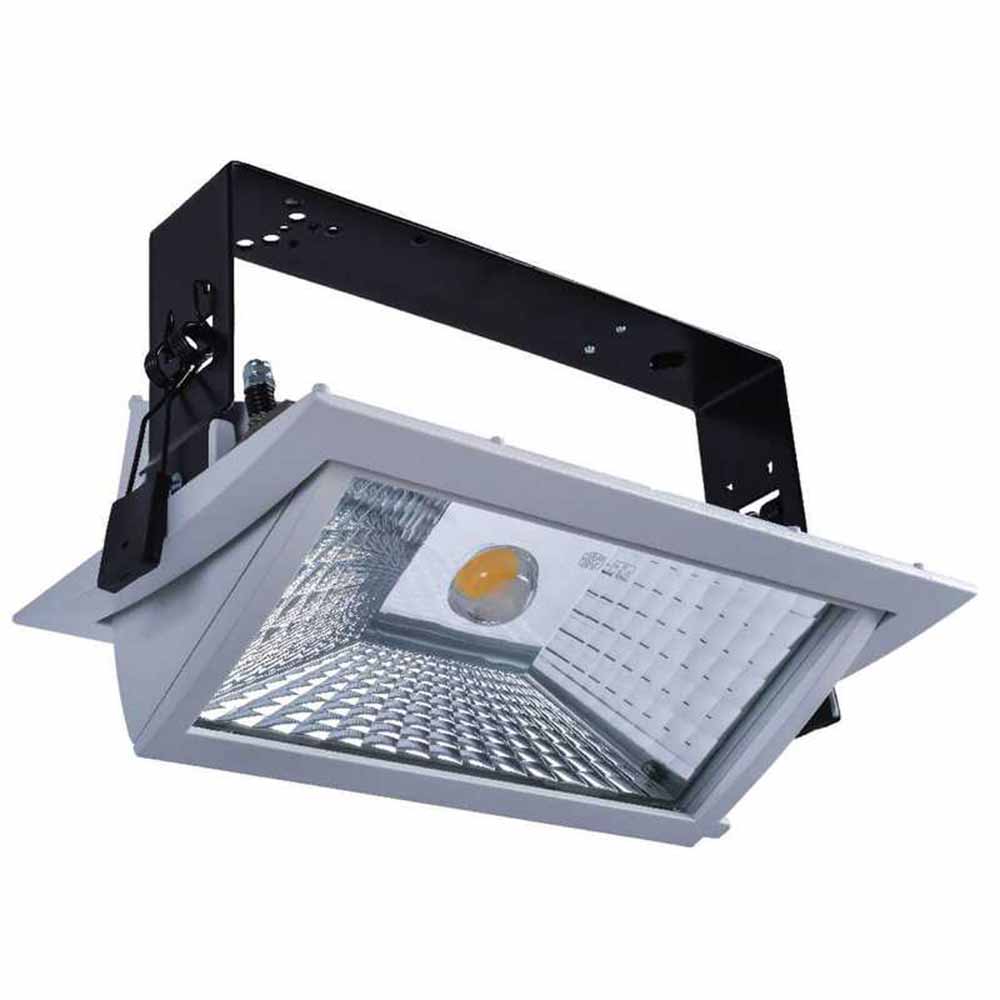 Proyector LED extraíble blanco 44W 3000K 230x180mm