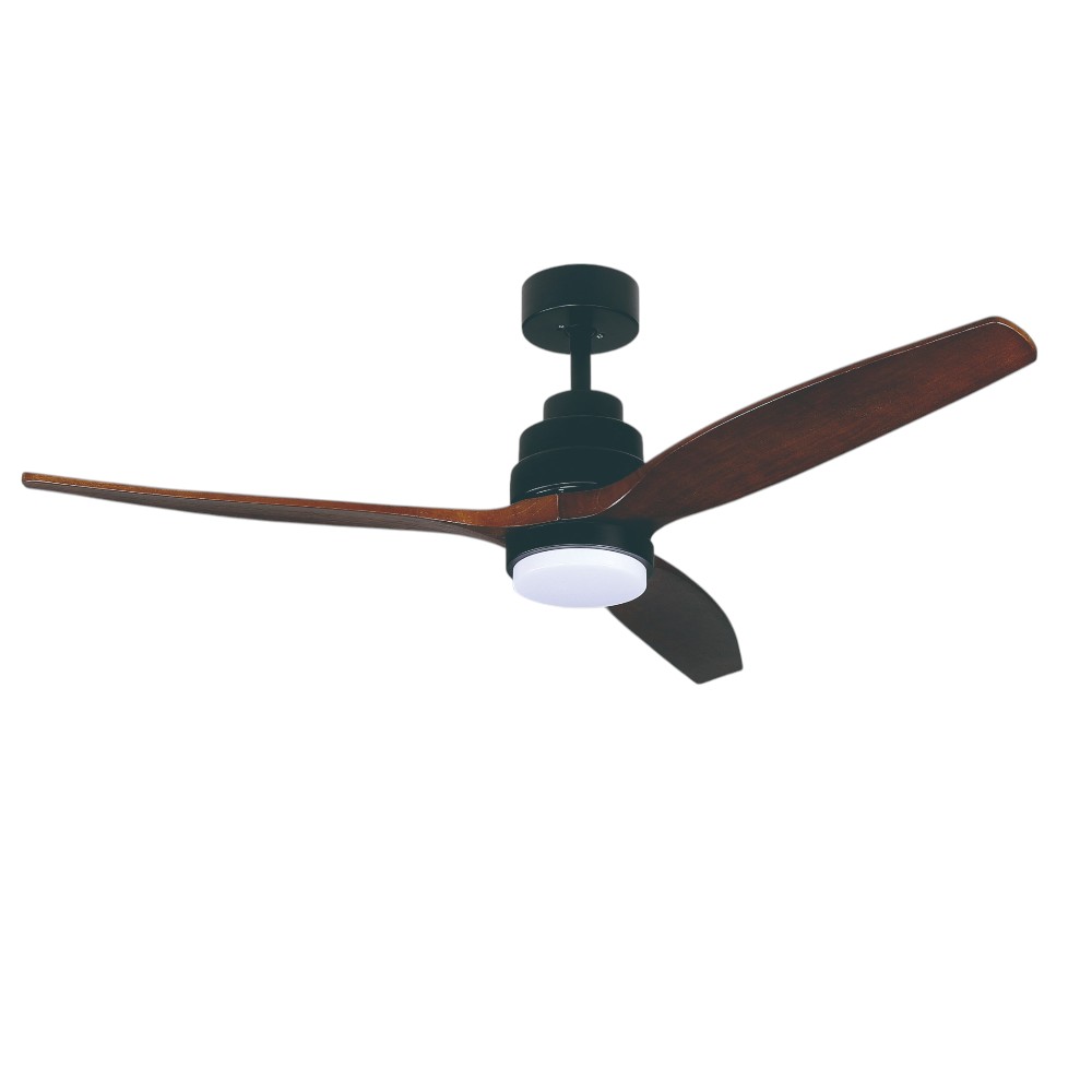 Ventilador Smart Malaga 52" wood/black control y led 3CCT