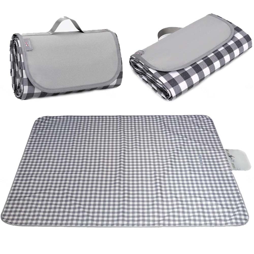 Tapete de picnic impermeable gris 148x200cm