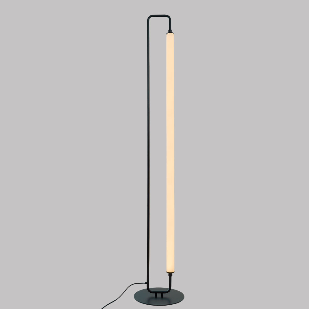 Lámpara LED de pedestal Layla black con luz cálida 20W 145cm