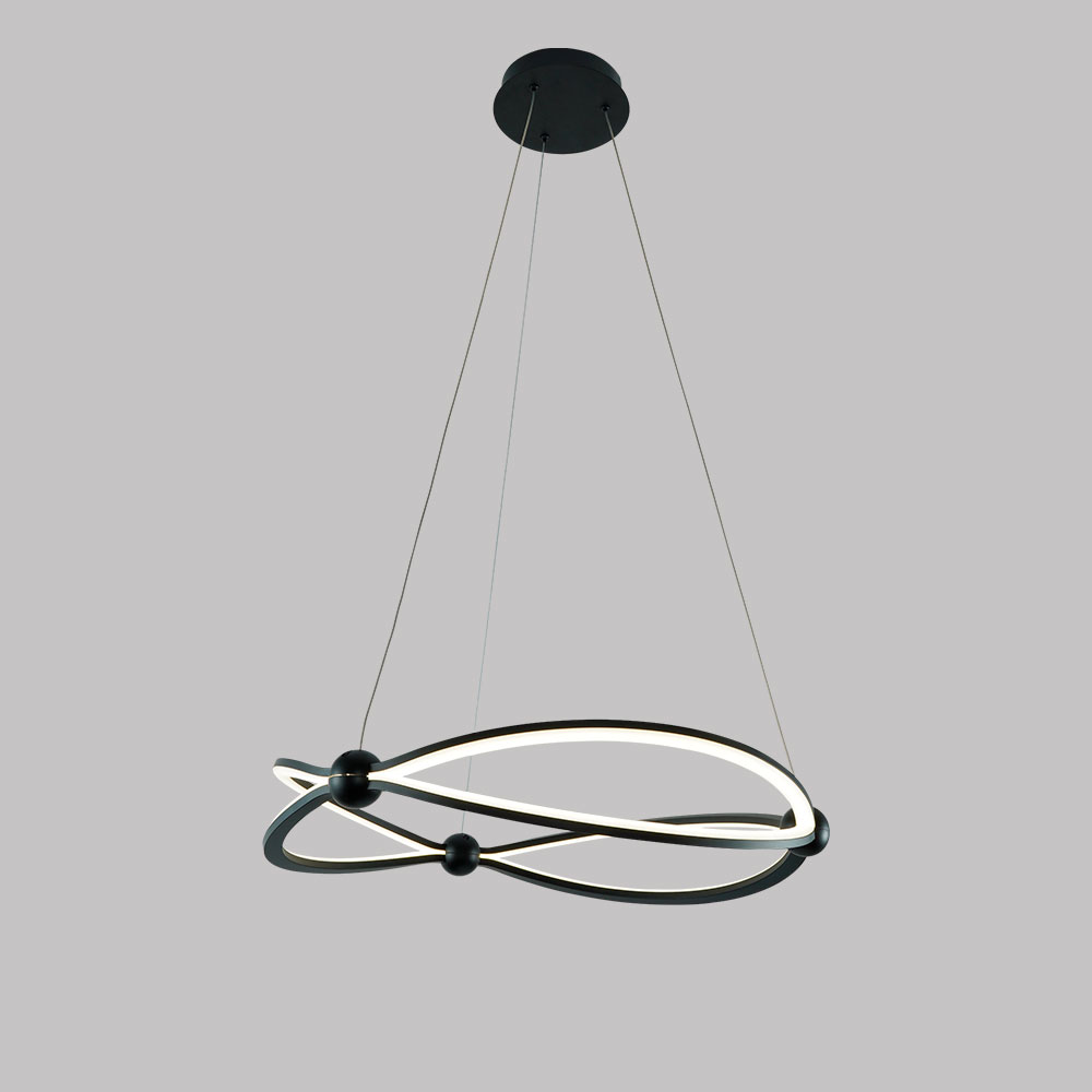Lámpara LED colgante Biel black con luz cálida 36W