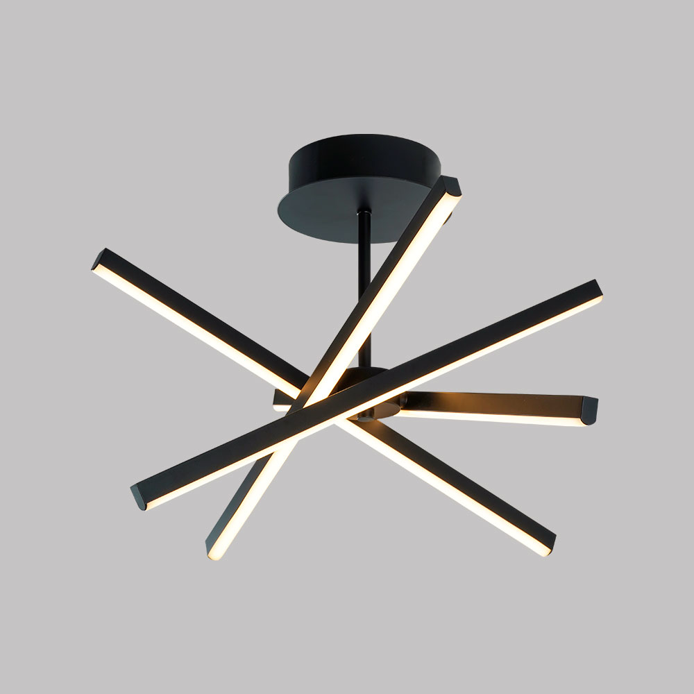 Lámpara LED de tumbado Leia black con luz cálida 30W