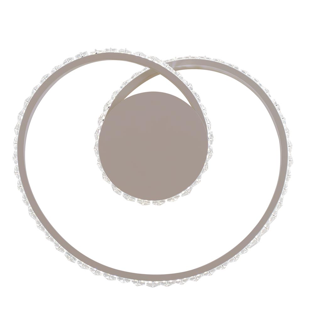 Lámpara LED de pared/techo Zia champagne con luz cálida 18W