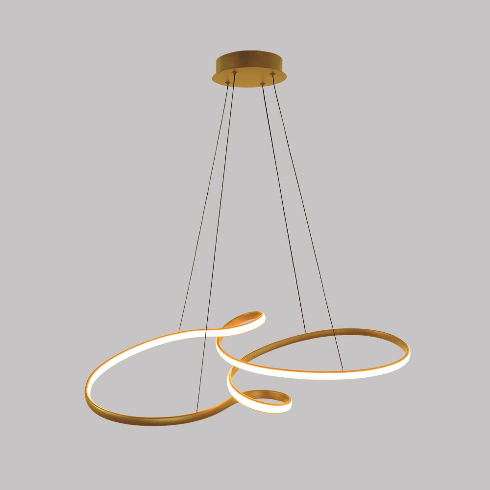 Lámpara LED colgante Emma gold con luz cálida 42W