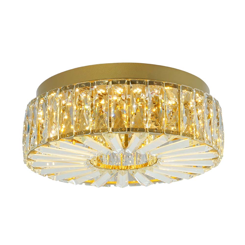 Lámpara LED de tumbado Alay gold c/cristal luz cálida 36W