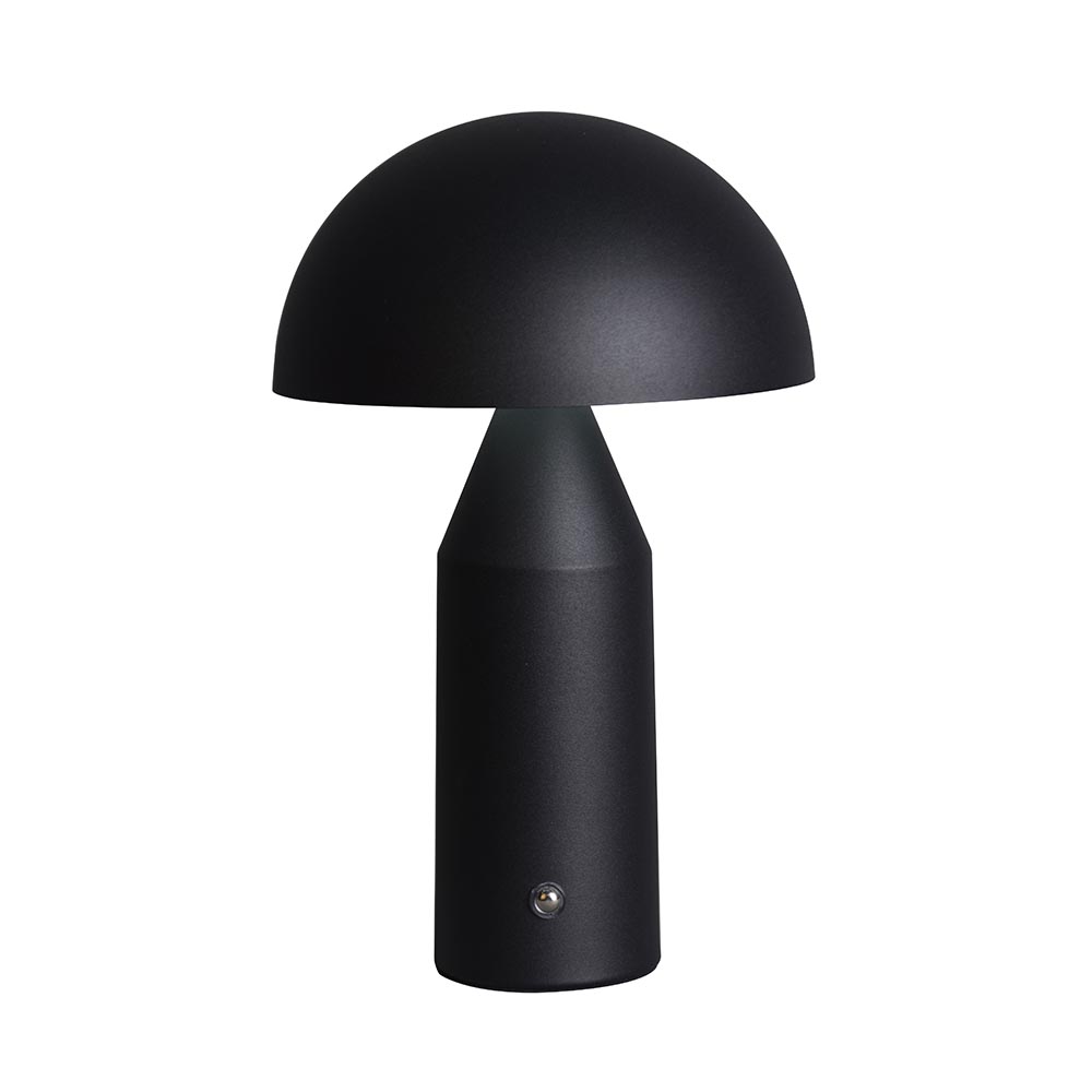 Lámpara led recargable Zion black con 3CCT dimerizable IP54