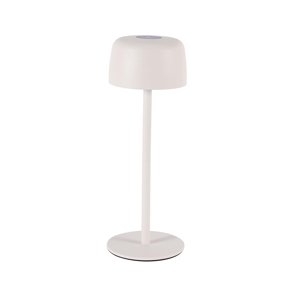 Lámpara LED recargable touch Vico blanca con luz cálida IP44