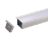 Perfil empotrable o sobrepuesto Toledo III  3m Negro