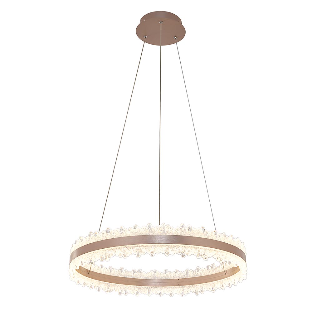 Lámpara LED colgante Aurea 60 camel con 3CCT