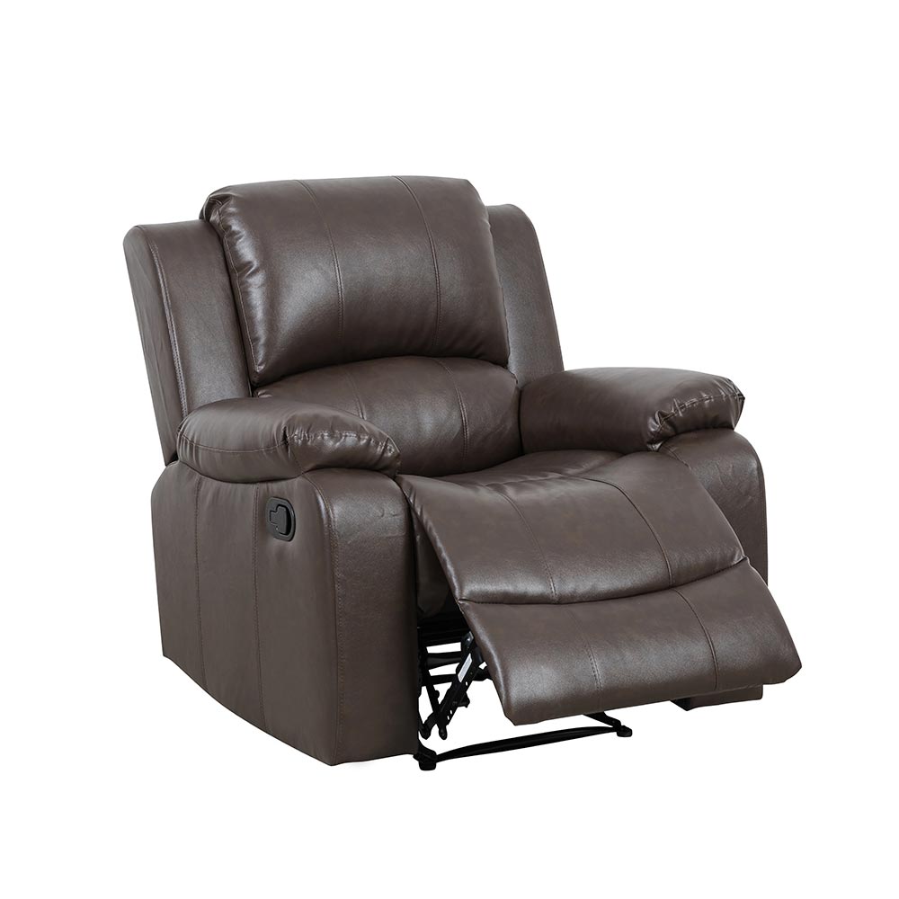 Reclinable individual manual Malaga tipo piel café