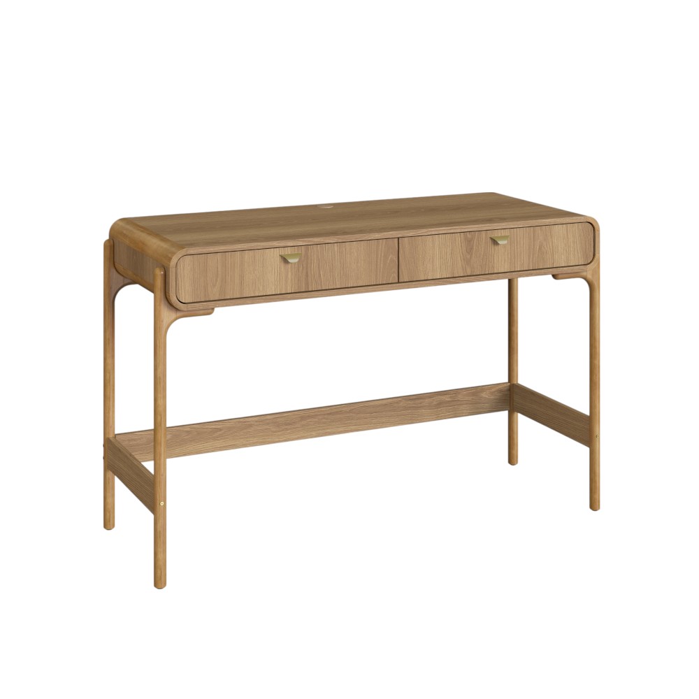 Consola moderna Triss camel con dos cajones