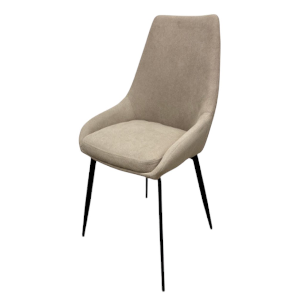 Silla comedor sin brazos Marthy de tapiz tela beige