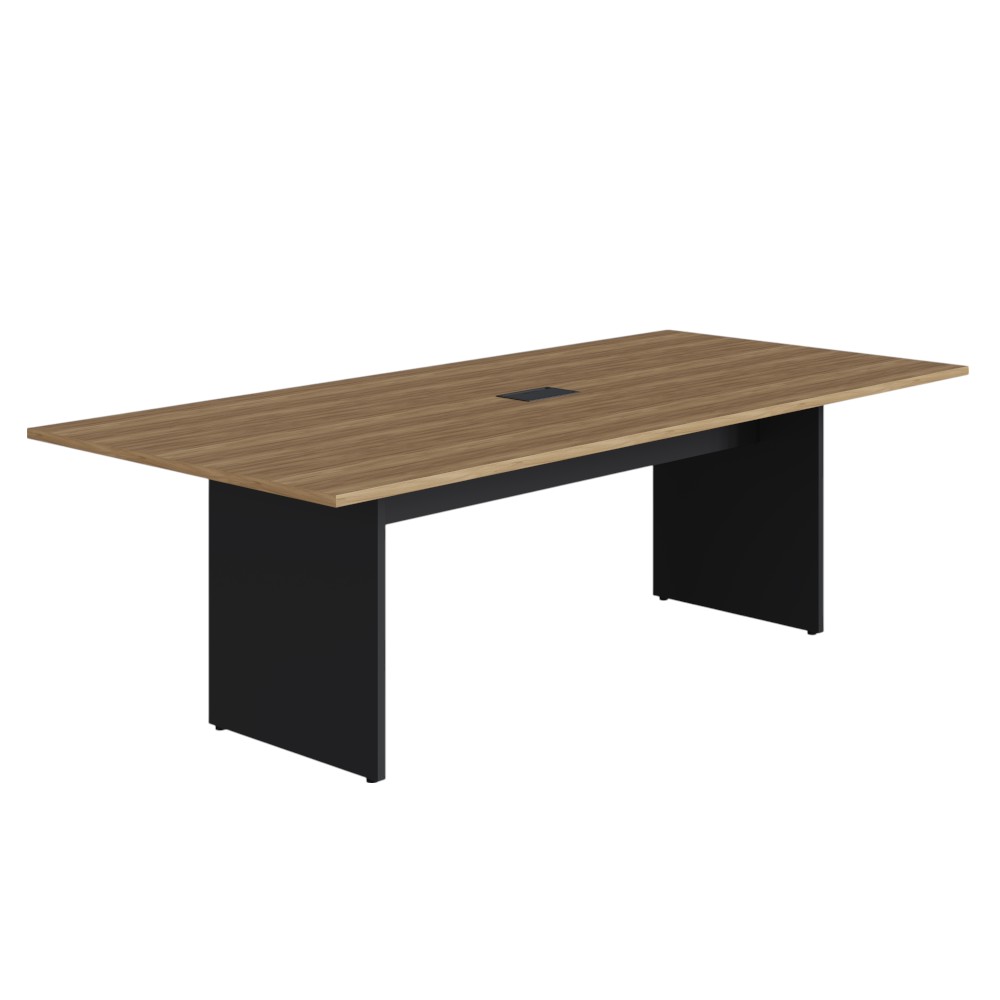 Mesa de reuniones rectangular Ivar color nogal/negro