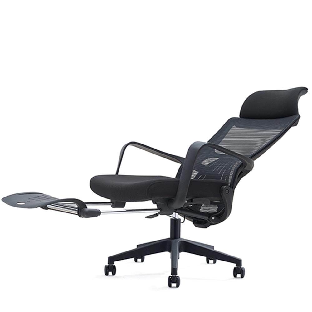 Silla escritorio Yago color negro giratoria y ergonómica
