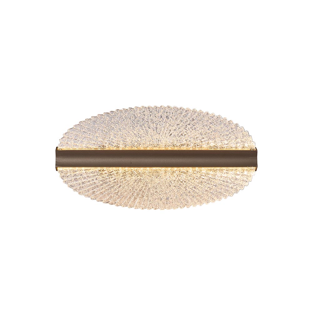 Aplique led de pared Michael metal café/acrílico luz cálida
