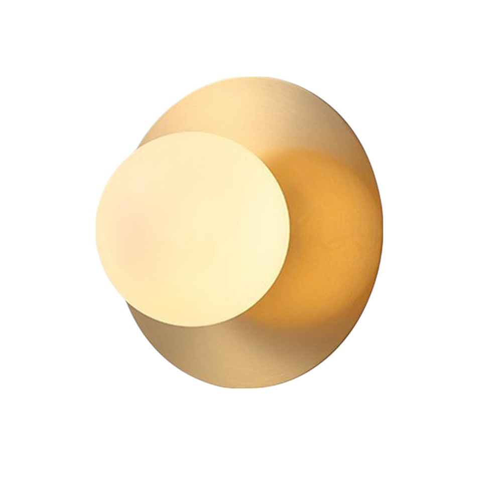 Aplique de pared G9 Emma brass vidrio blanco
