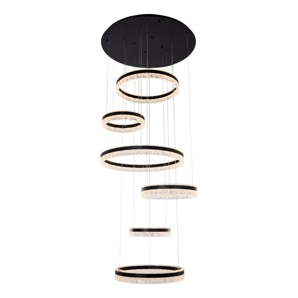 Lámpara led doble altura Beatriz 300 negro 3CCT
