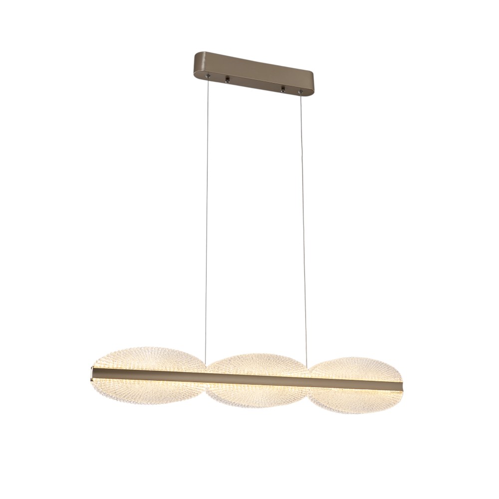 Lámpara colgante led Rose dorado/acrílico luz cálida 90cm