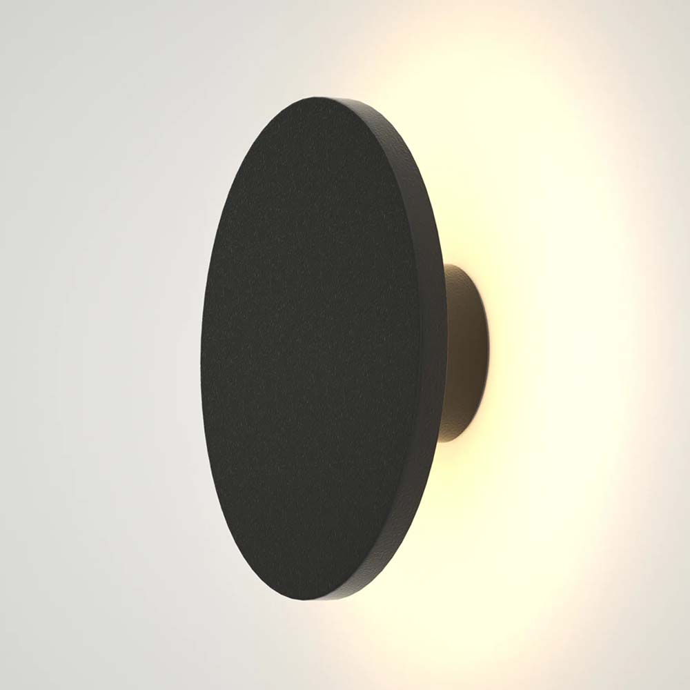 Aplique led de pared Eclipse 220 negro 3CCT 18W IP65