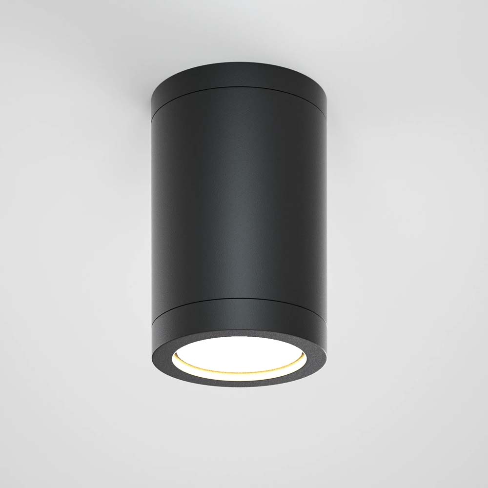 Spot fijo de techo GU10 negro IP44