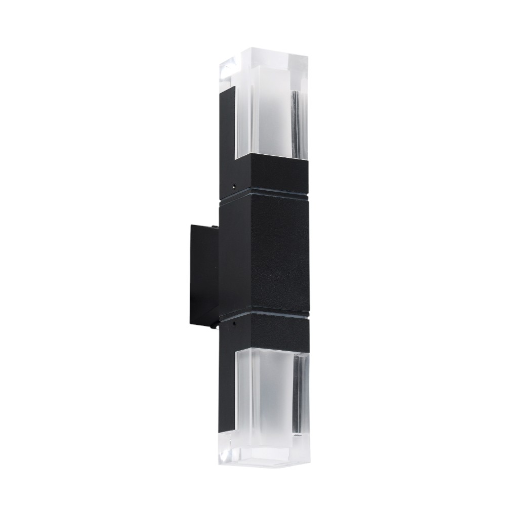 Aplique LED de pared up&down Mirror negro 10W 3CCT IP65