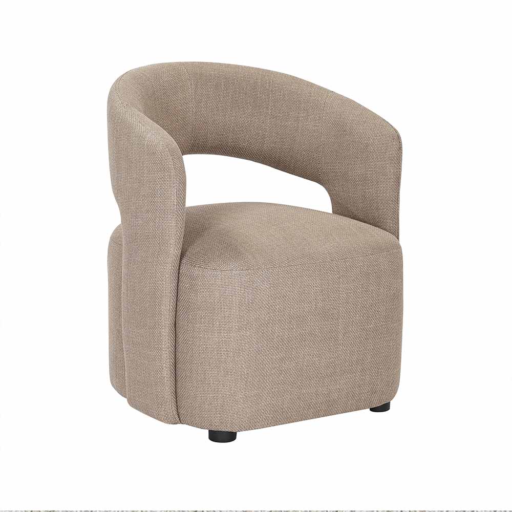 Butaca con brazos Lyara de tapiz beige