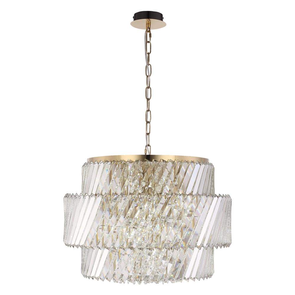 Lámpara colgante 12xE14 Yim cromado con cristales K9