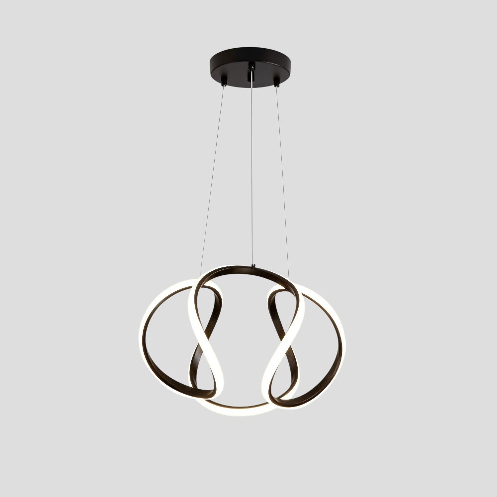 Lámpara LED colgante  Stefan aluminio negro 3CCT