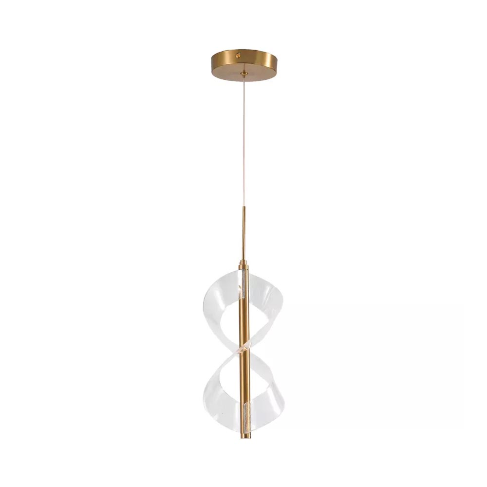 Lámpara LED colgante Infinite gold/acrilico 3CCT 6W