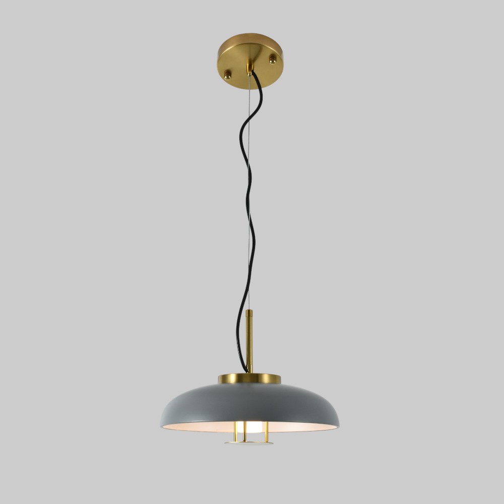 Lámpara LED colgante Eileen brass/gray luz cálida 5W