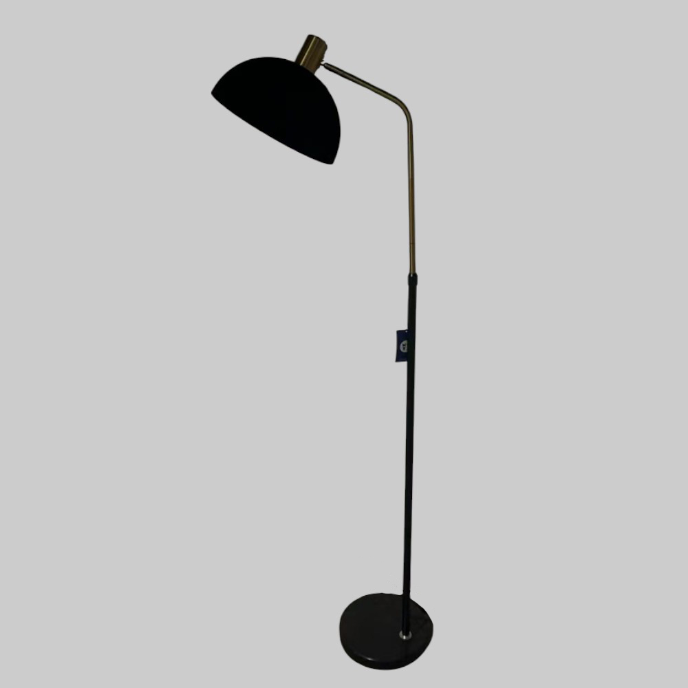 Lámpara de pedestal E27 Perseo negro/dorado