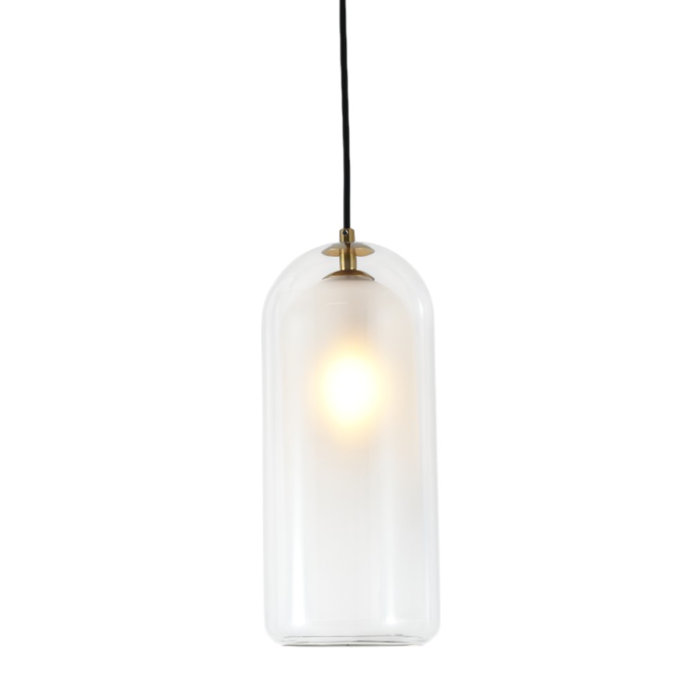 Lámpara colgante E14 Jonah dorado vidrio clear