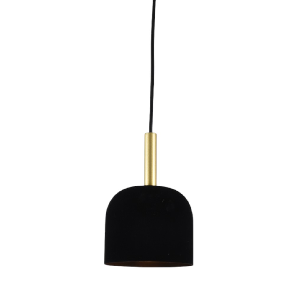 Lámpara colgante E27 Antoine de velvet negro