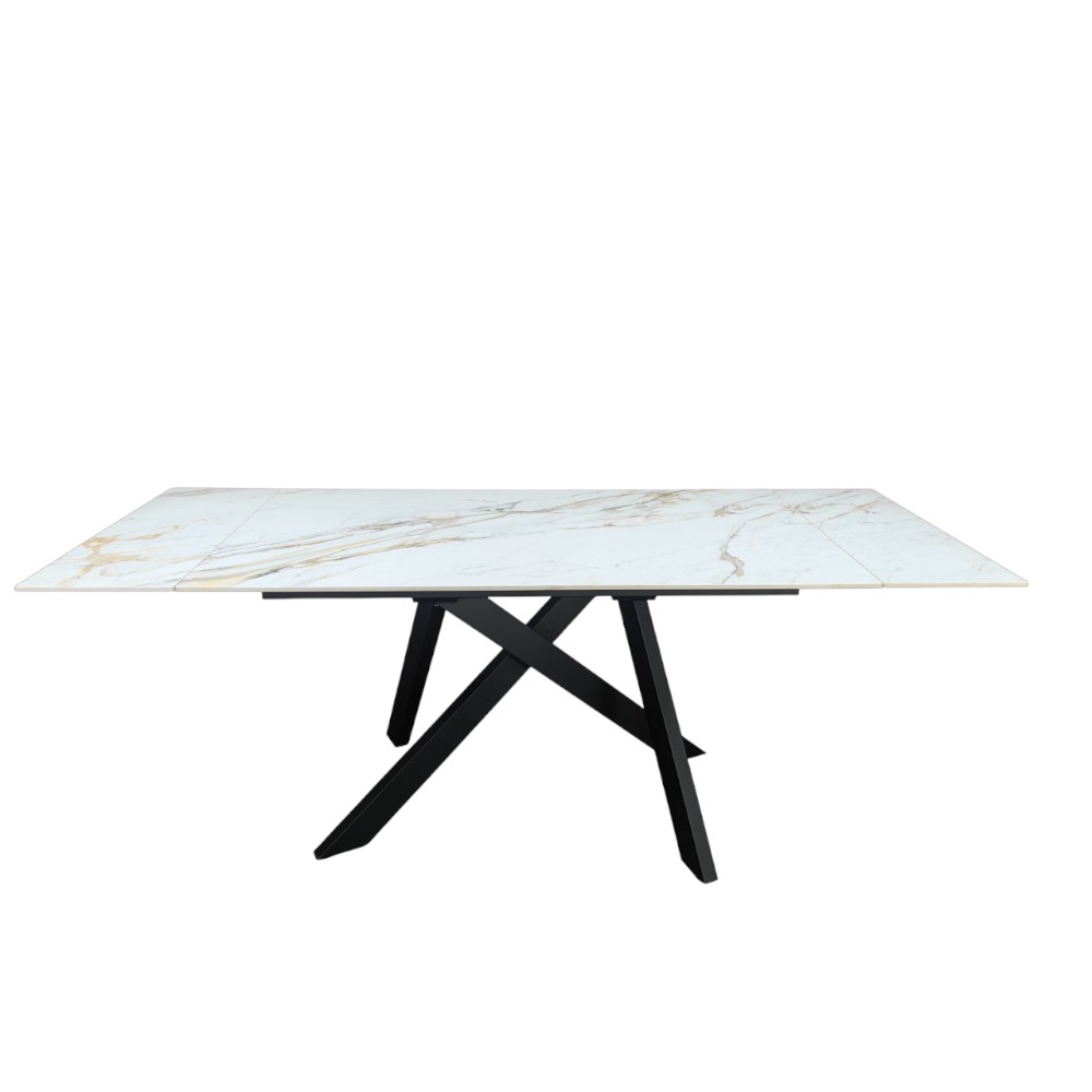 Mesa comedor rectangular 200x80 extensible top tipo piedra