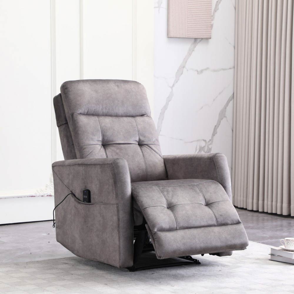 Reclinable eléctrico masajeador con nodos Carson gris claro