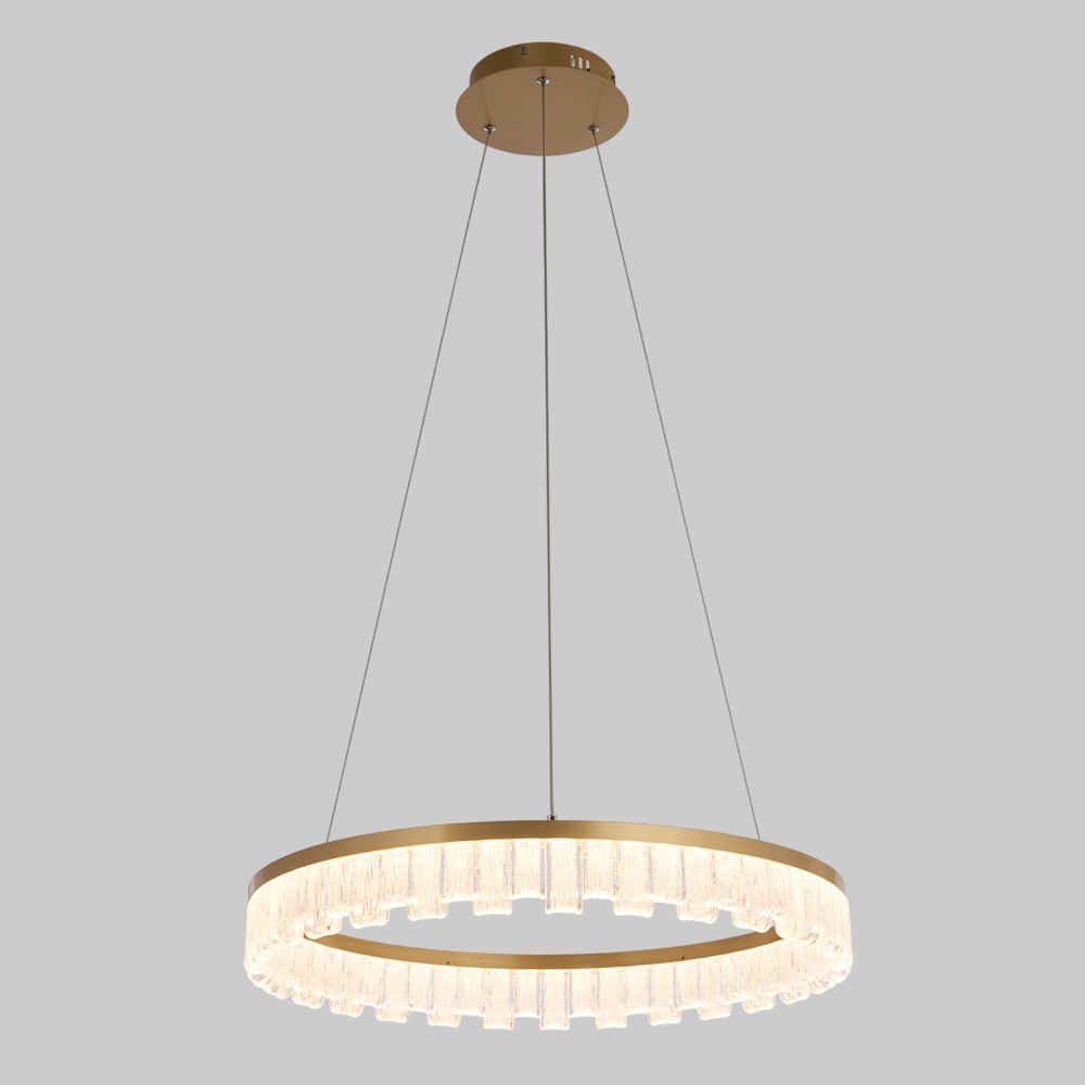 Lámpara LED colgante Carola 60 dorada luz cálida 27W