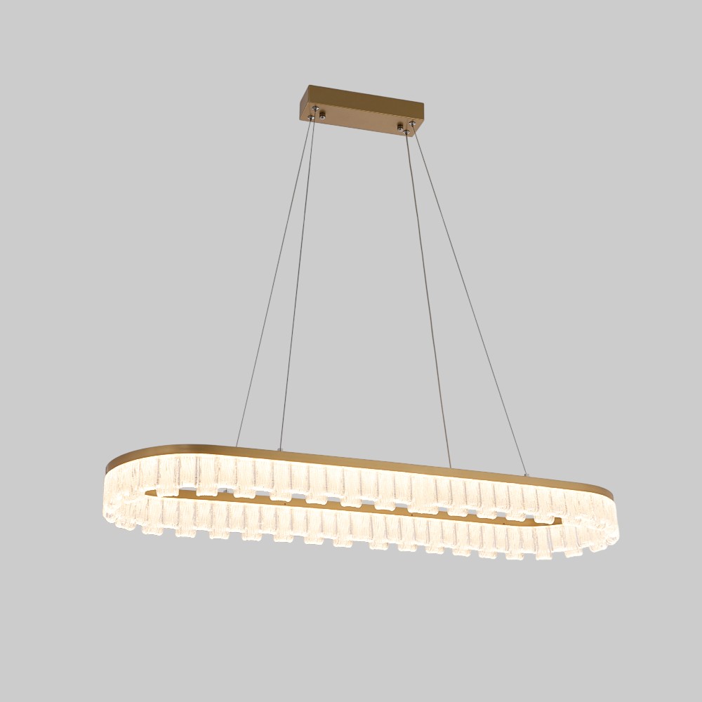 Lámpara LED colgante Carola dorada luz cálida 36W